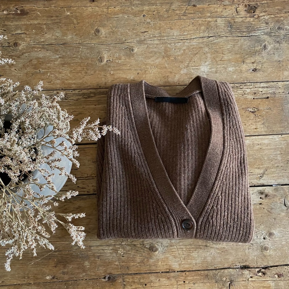 Jenni Kayne Cropped Cocoon Cardigan in Nutmeg (cashmere-wool blend) - Picture 7 of 8